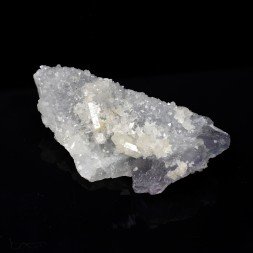 Calcite on quartz and fluorite - Fontsante, Var, France