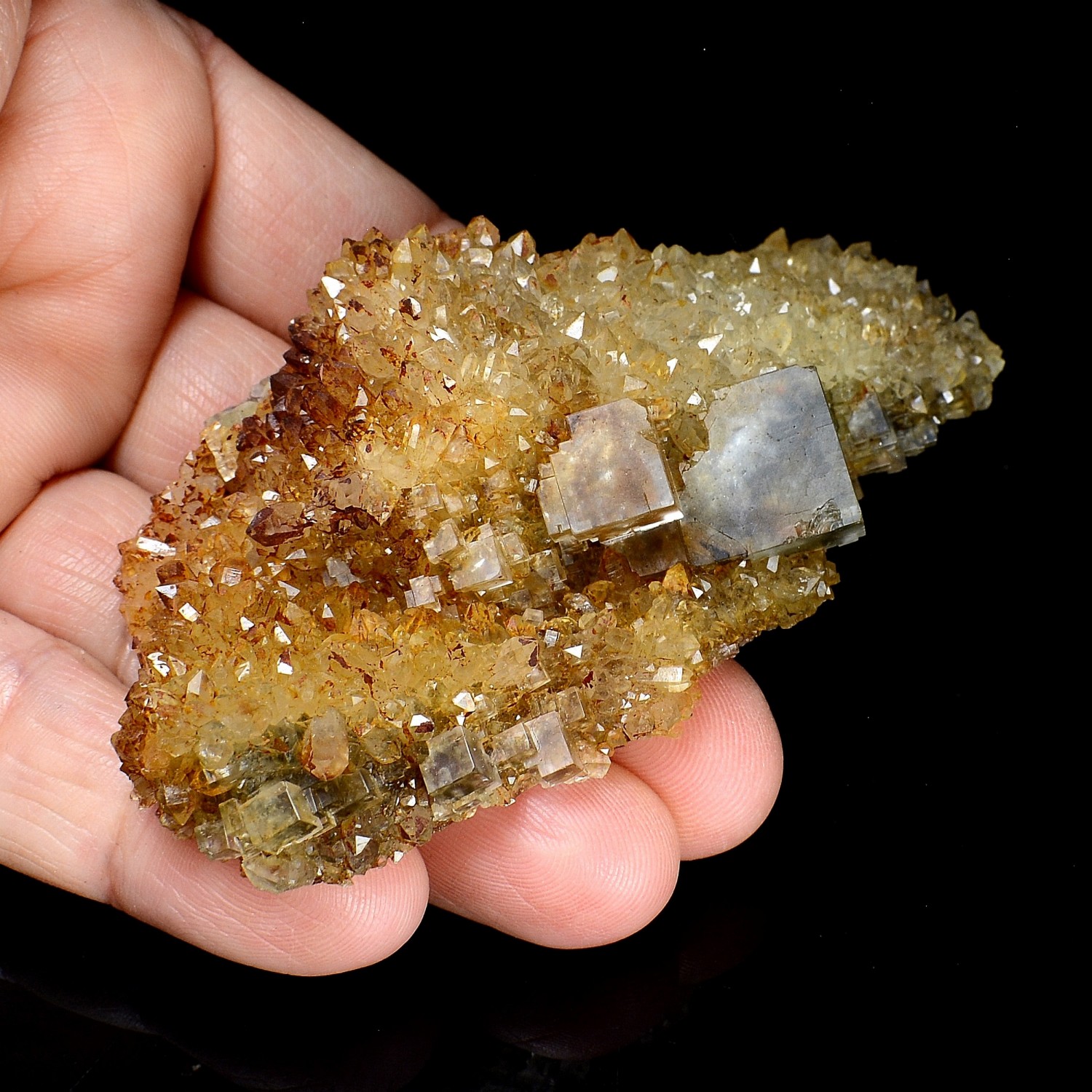 Fluorine et quartz - Pratclaux, Haute-Loire, France
