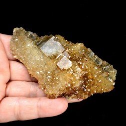 Fluorite and quartz - Pratclaux, Haute-Loire, France