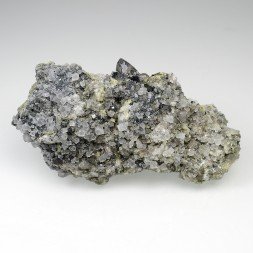 Quartz, fluorite, hematite - Face Sud des Droites, Mont-Blanc massif, Haute-Savoie, France