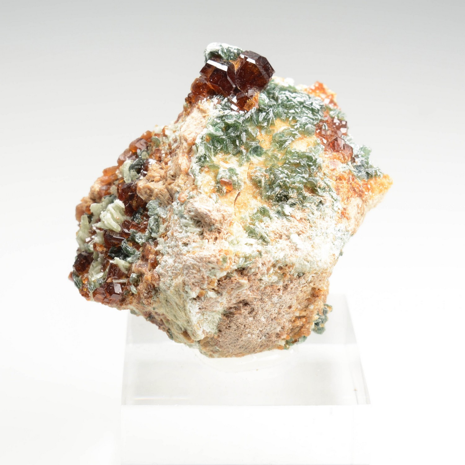Garnet and clionochlor - Bellecombe, Chatillon, Aosta Valley, Italy