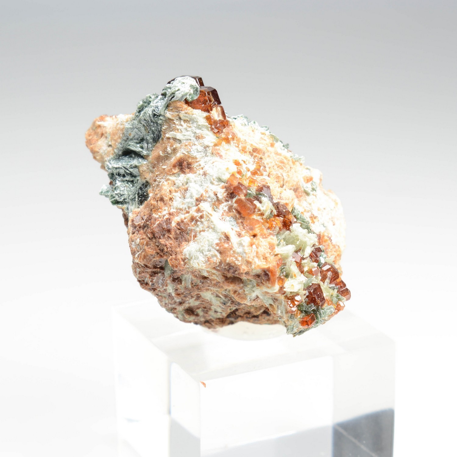 Garnet and clionochlor - Bellecombe, Chatillon, Aosta Valley, Italy