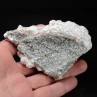 Pink calcite and chalcopyrite on barite - Cuzac, Lot, France