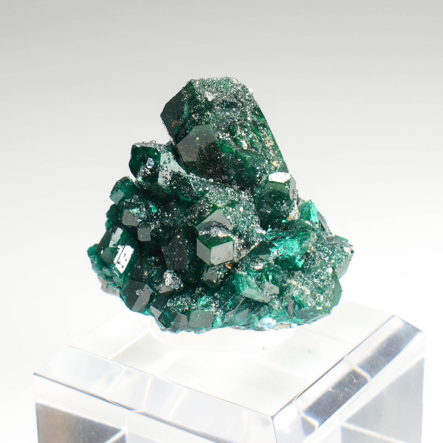 Dioptase et microquartz - Brazzaville, République du Congo