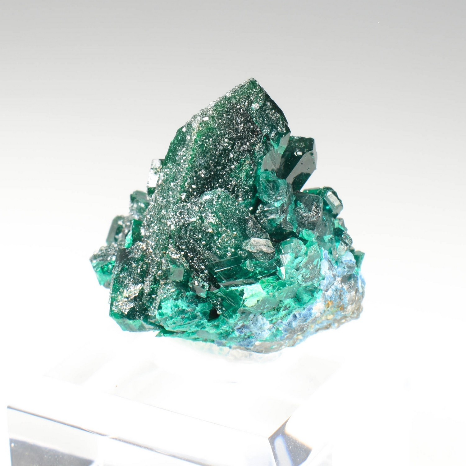 Dioptase et microquartz - Brazzaville, République du Congo