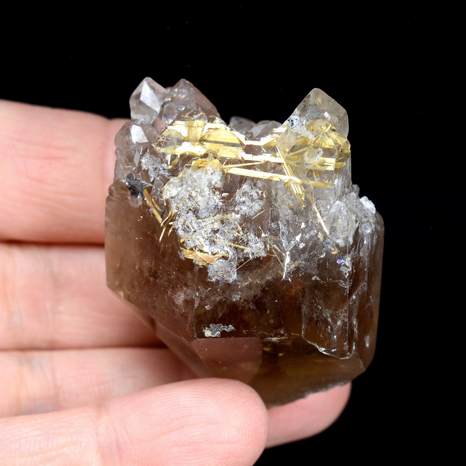Rutile hematite inclusions in quartz - Novo Horizonte, Bahia, Brazil