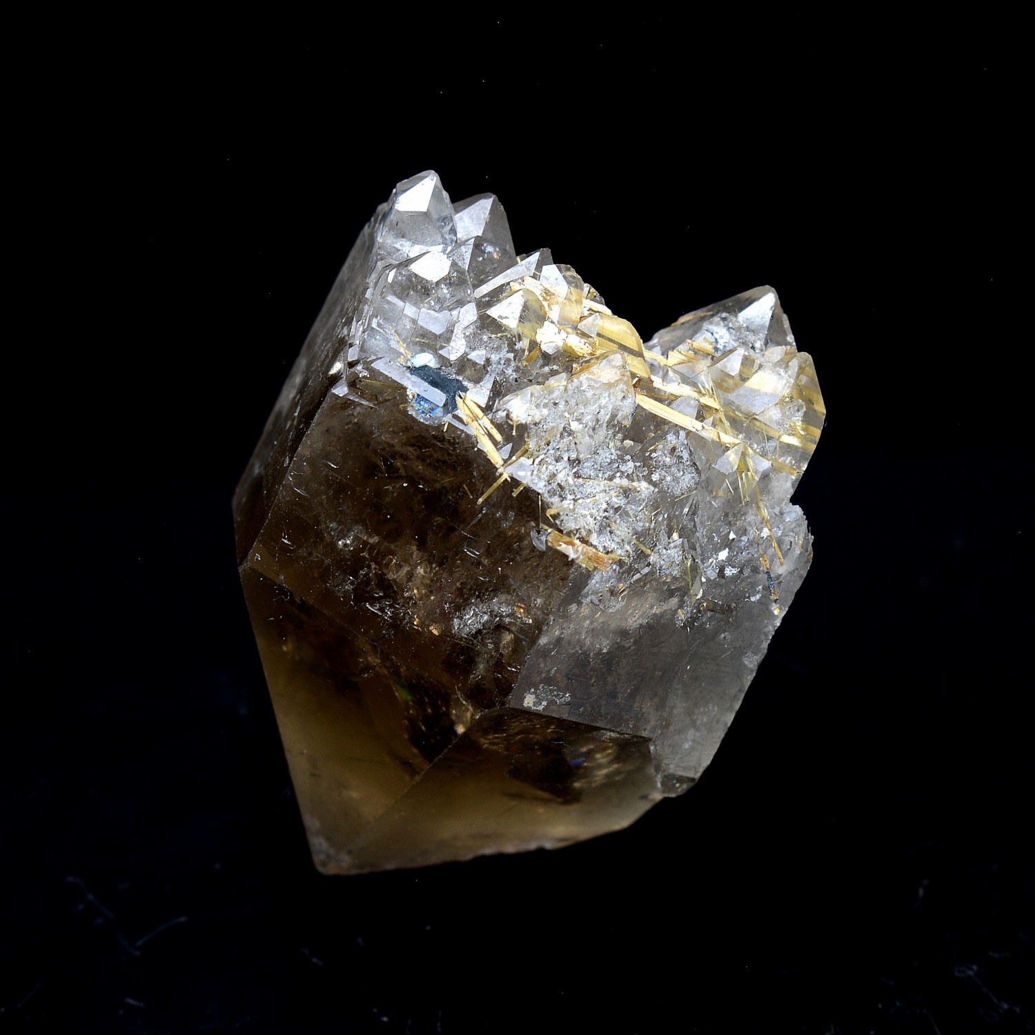 Rutile hematite inclusions in quartz - Novo Horizonte, Bahia, Brazil
