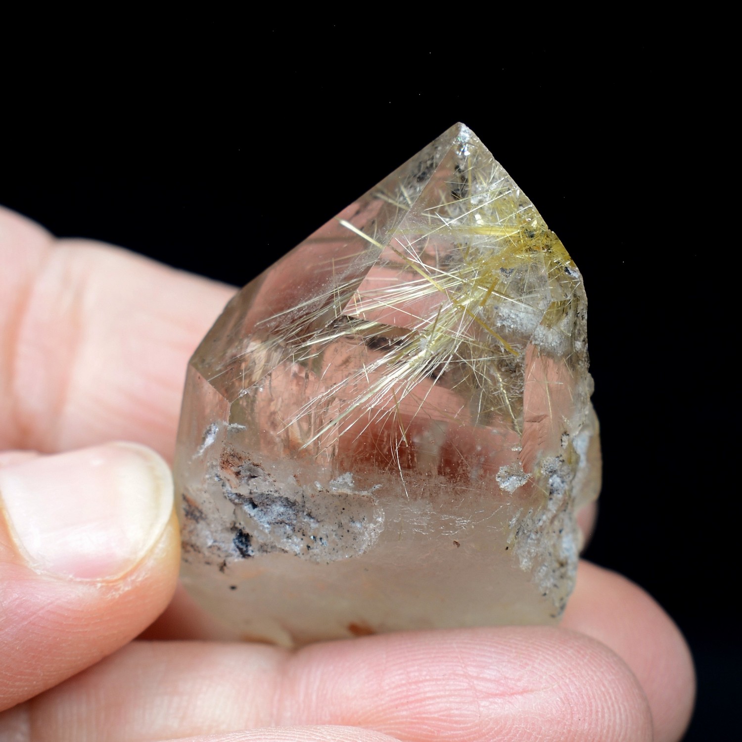 Quartz à inclusions de rutile - Novo Horizonte, Bahia, Brésil