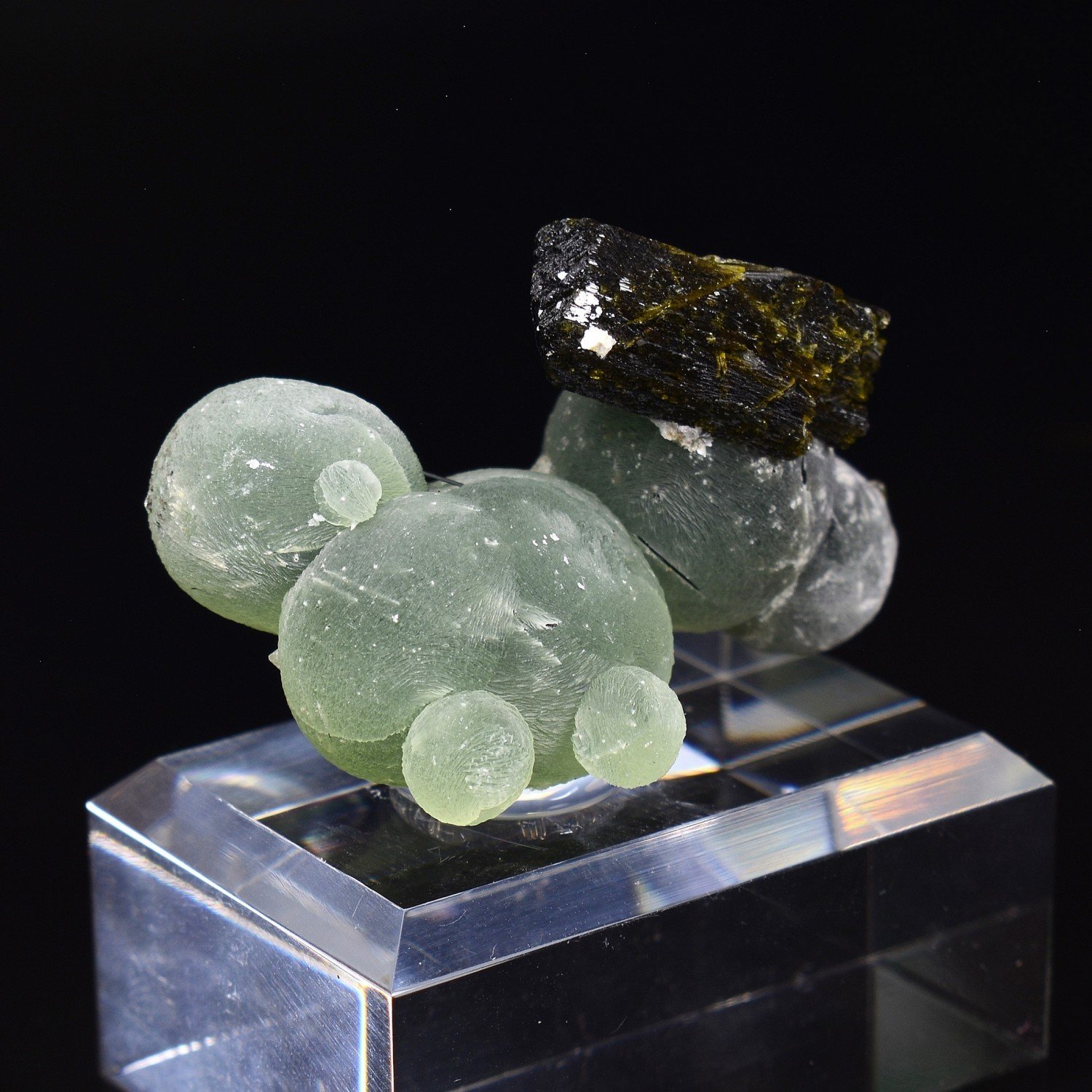 Epidote on prehnite - Diamonkara, Kayes, Mali