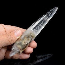 Quartz biterminé à inclusions - Ganesh Himal, Népal