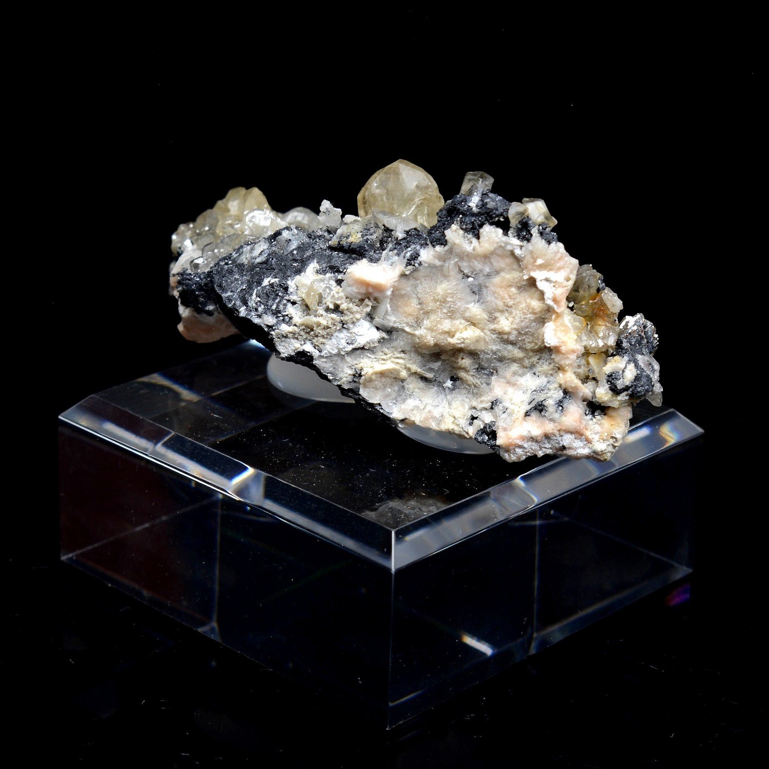 Cerussite on galena - Mibladen, Morocco