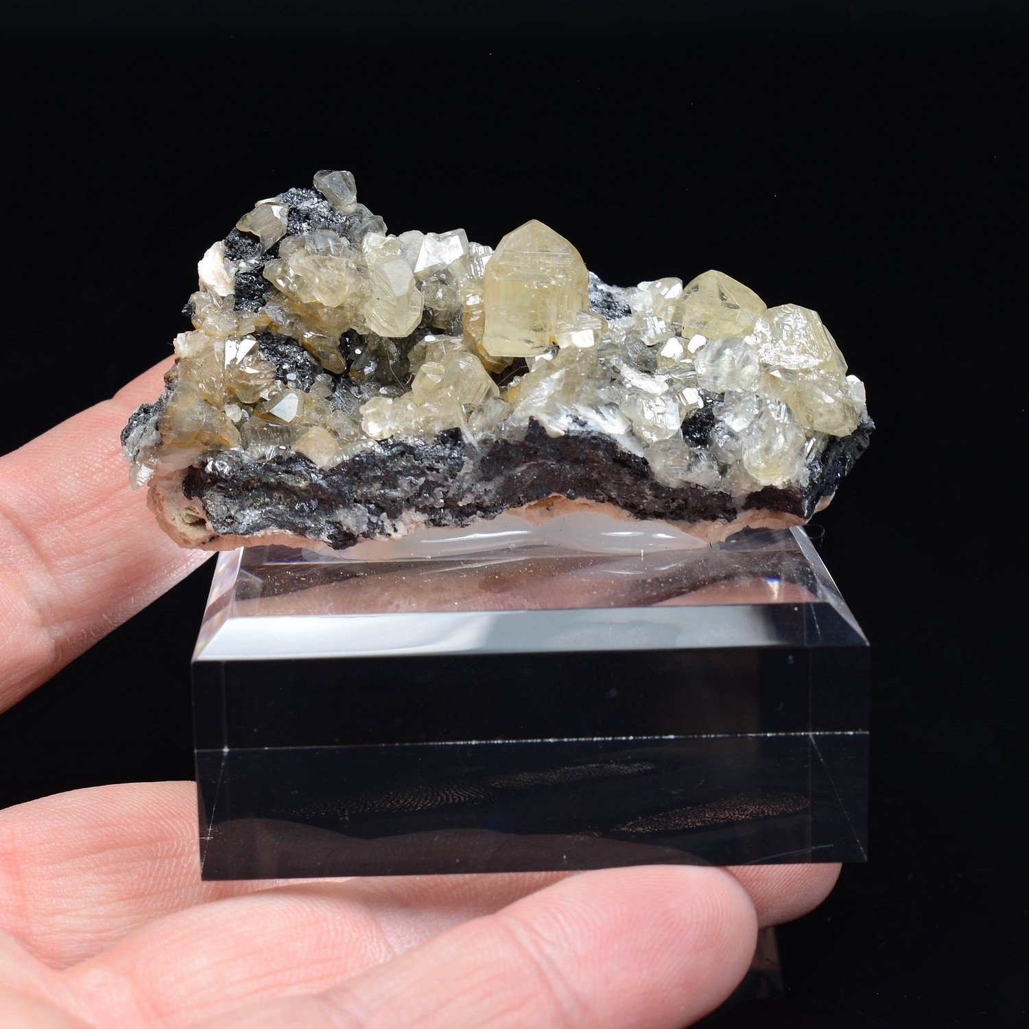 Cerussite on galena - Mibladen, Morocco