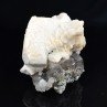 Calcite on quartz - Mont Blanc Massif, Haute-Savoie, France