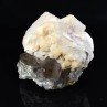 Calcite on quartz - Mont Blanc Massif, Haute-Savoie, France