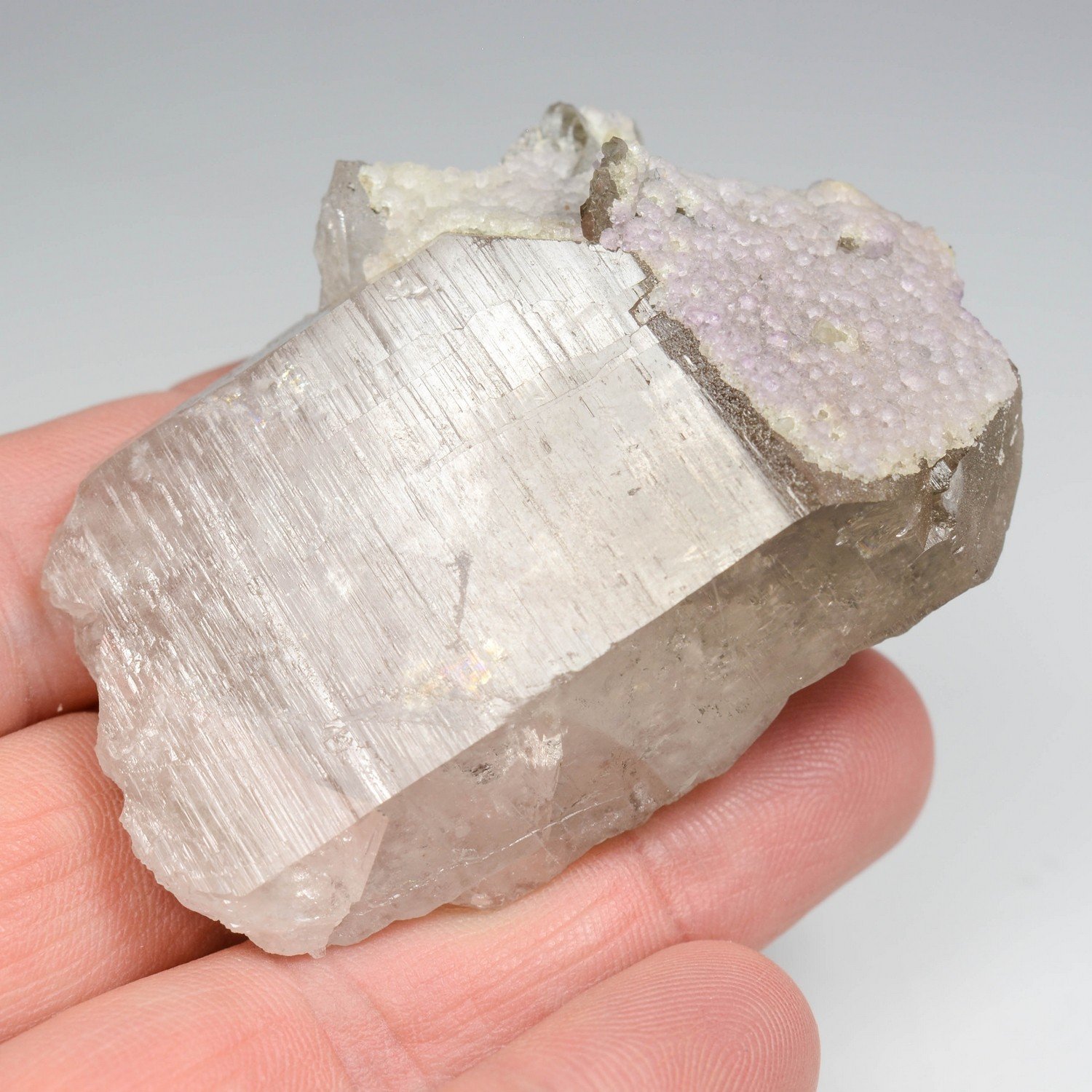 Quartz et fluorine - Face sud des Droites, Massif du Mont-Blanc, France