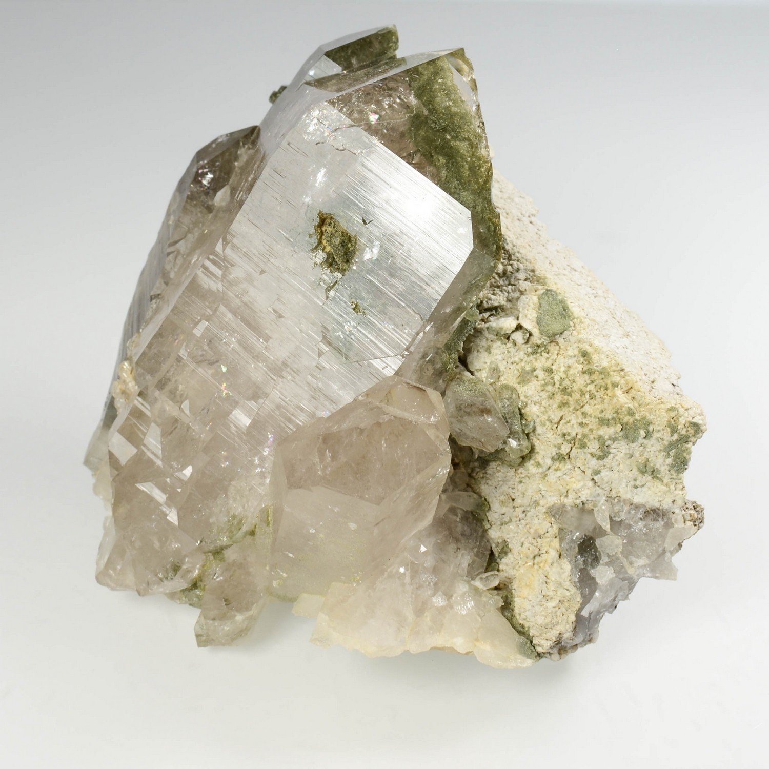 Quartz fumé et chlorite - Talèfre, Massif du Mont-Blanc, France