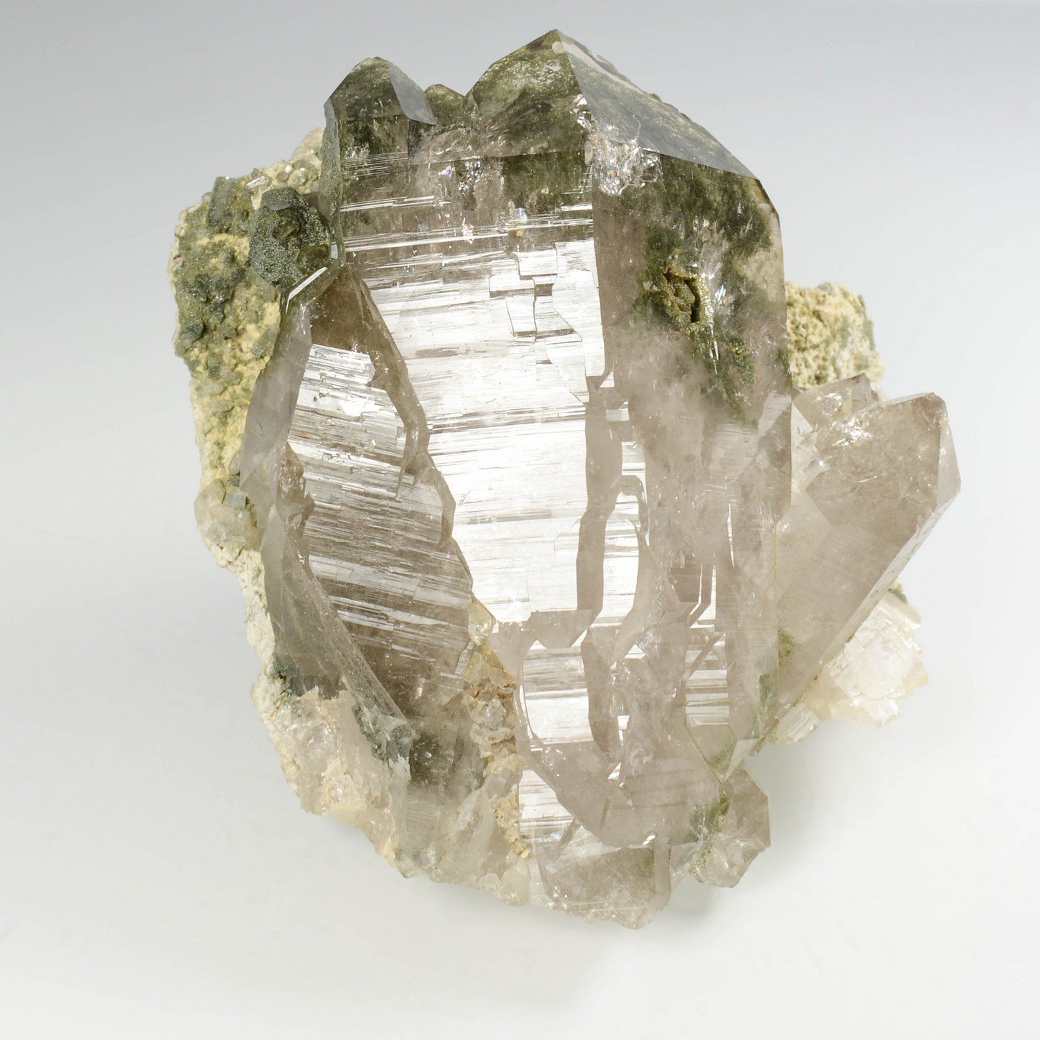 Quartz fumé et chlorite - Talèfre, Massif du Mont-Blanc, France
