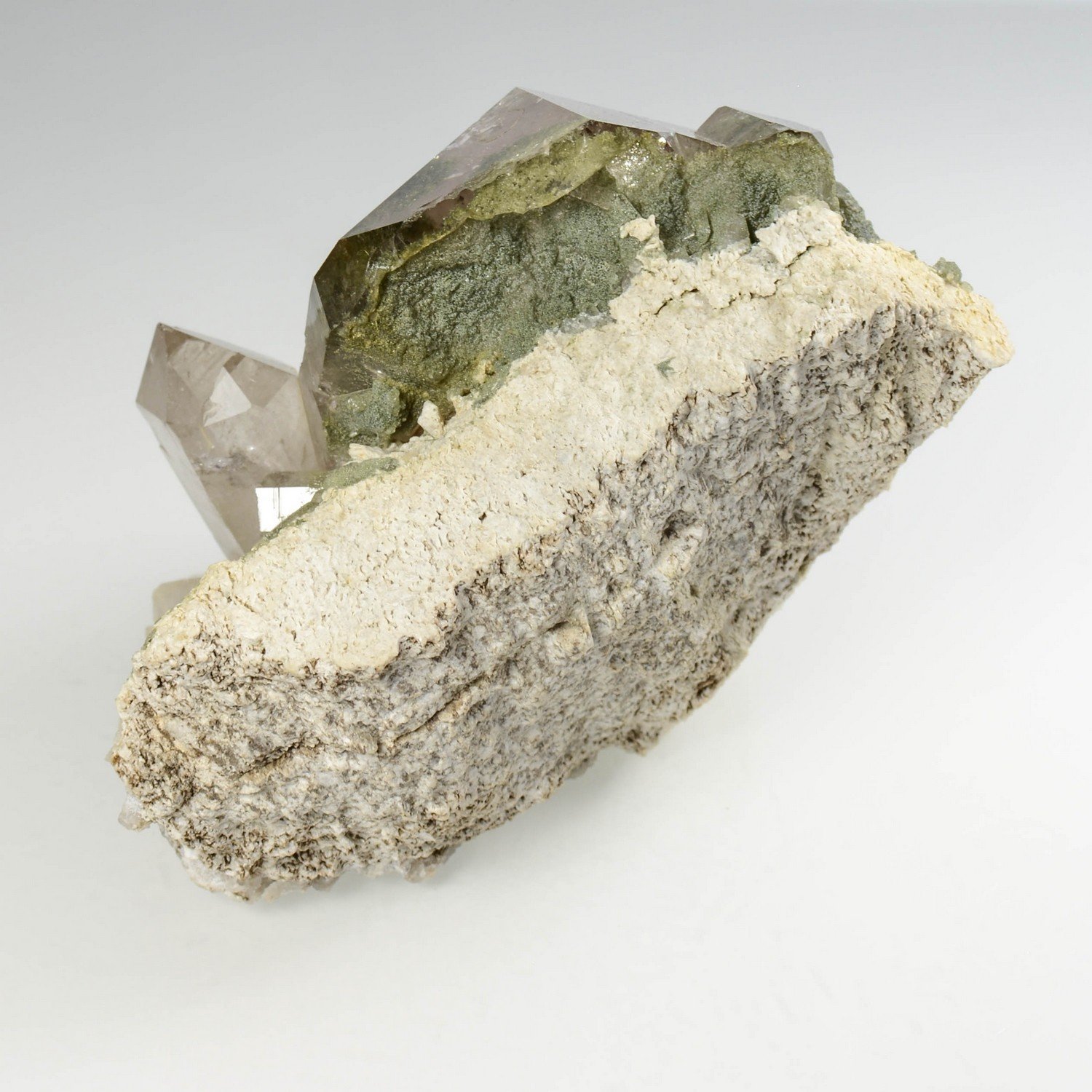 Quartz fumé et chlorite - Talèfre, Massif du Mont-Blanc, France