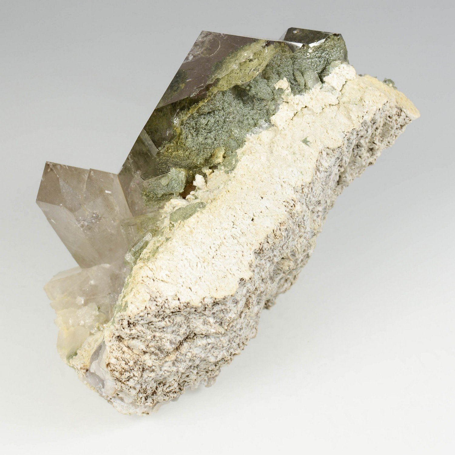 Quartz fumé et chlorite - Talèfre, Massif du Mont-Blanc, France