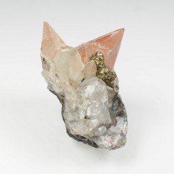 Calcite and pyrite - Liré, Maine-et-Loire, France