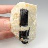 Tourmaline var. schorl dans quartz - Biauchaud, Puy-de-Dôme, France