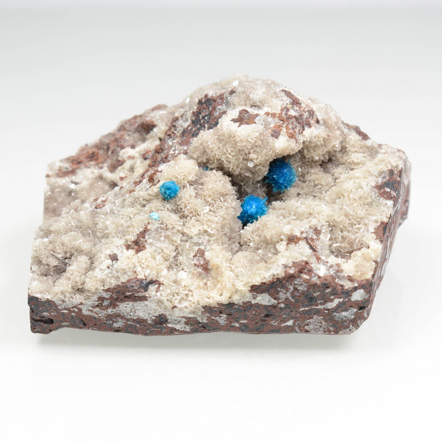 Cavansite sur stilbite - Carrières de Wagholi, district de Poona, Maharashtra, Inde