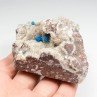 Cavansite sur stilbite - Carrières de Wagholi, district de Poona, Maharashtra, Inde