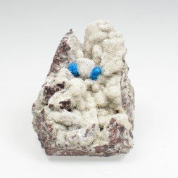 Cavansite sur stilbite - Carrières de Wagholi, district de Poona, Maharashtra, Inde