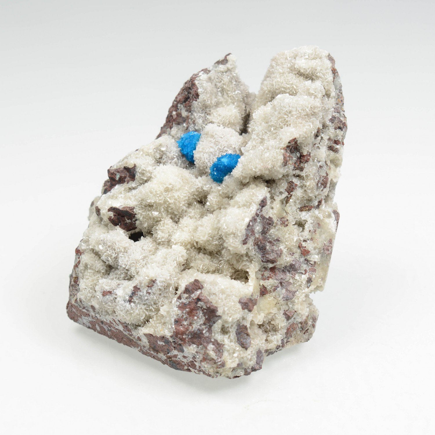 Cavansite sur stilbite - Carrières de Wagholi, district de Poona, Maharashtra, Inde