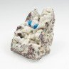 Cavansite sur stilbite - Carrières de Wagholi, district de Poona, Maharashtra, Inde