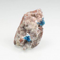 Cavansite sur stilbite - Carrières de Wagholi, district de Poona, Maharashtra, Inde