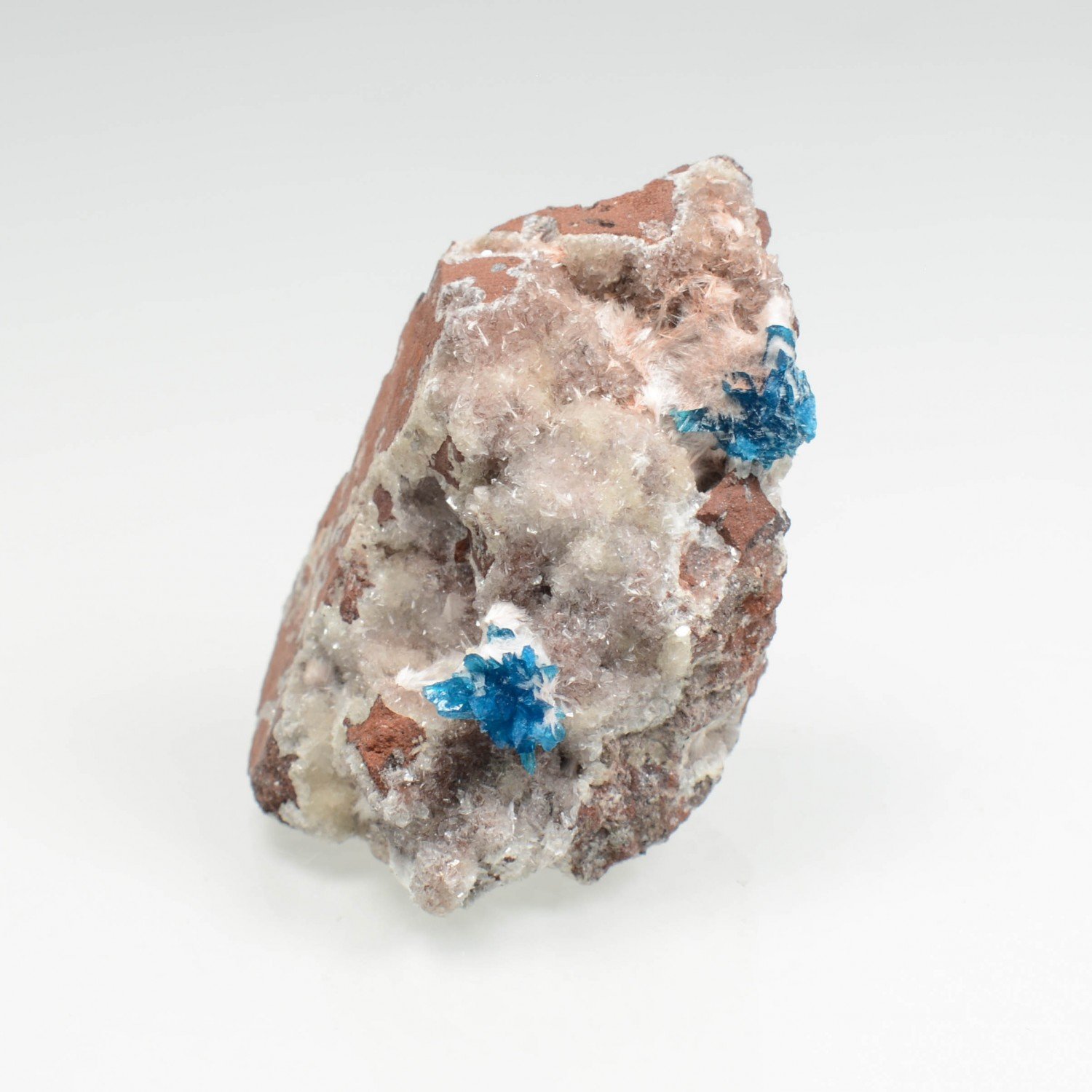 Cavansite on stilbite - Wagholi Quarries, Poona District, Maharashtra, India