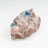 Cavansite on stilbite - Wagholi Quarries, Poona District, Maharashtra, India