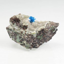 Cavansite on stilbite - Wagholi Quarries, Poona District, Maharashtra, India