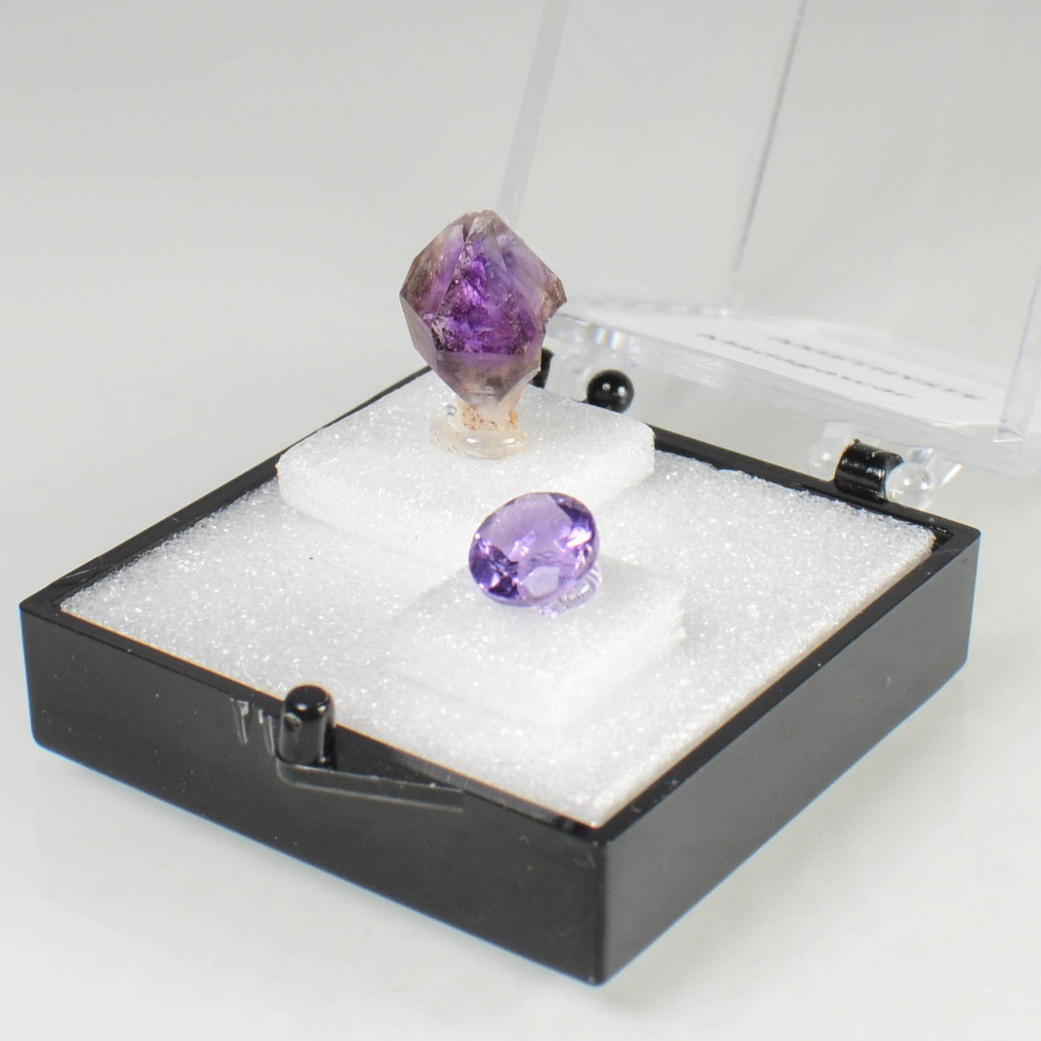 AMETHYST - cut stone and rough stone