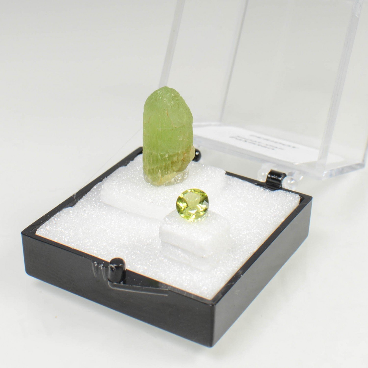 PERIDOT - cut stone and rough stone