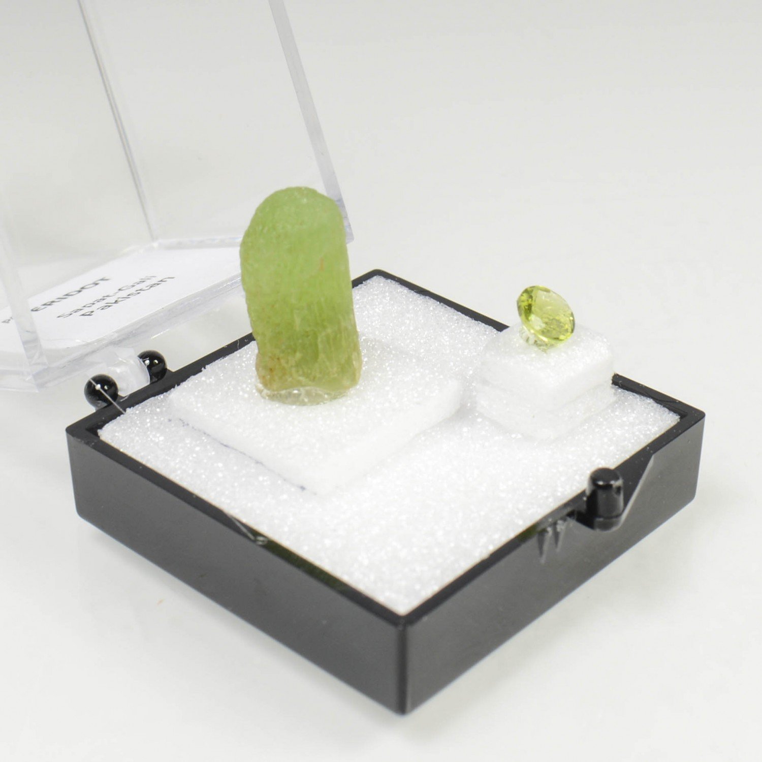 PERIDOT - cut stone and rough stone