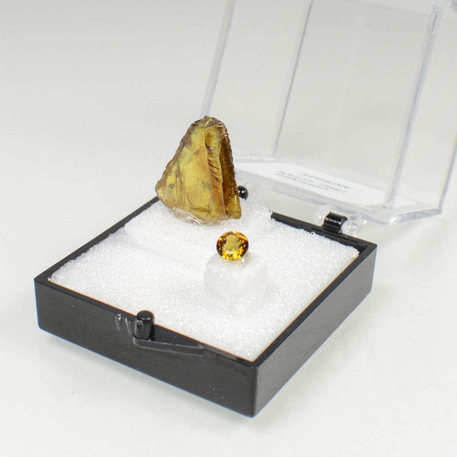 SPHENE - cut stone and crystallized stone