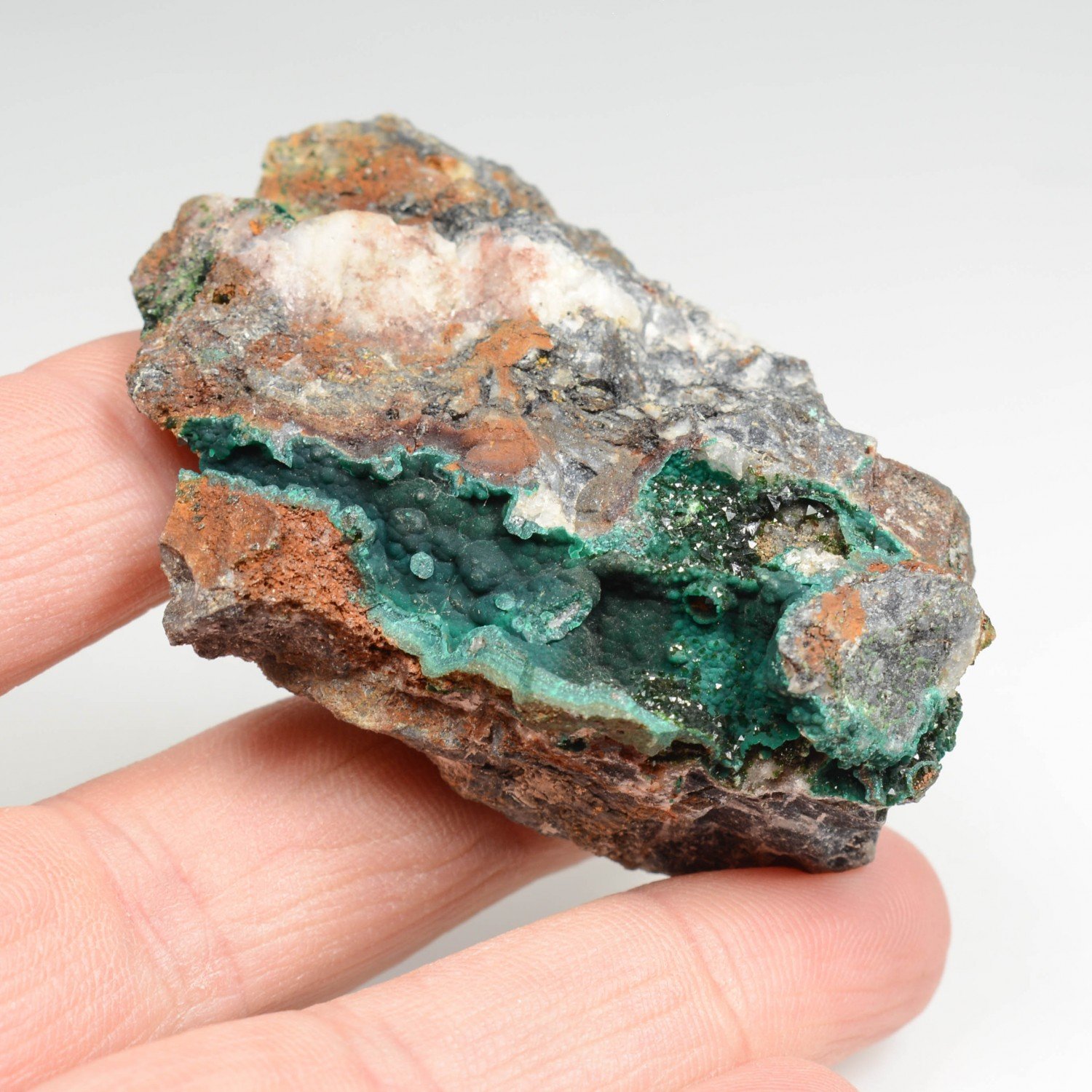 Libethénite and pseudomalachite - Vila Viçosa, Évora district, Portugal
