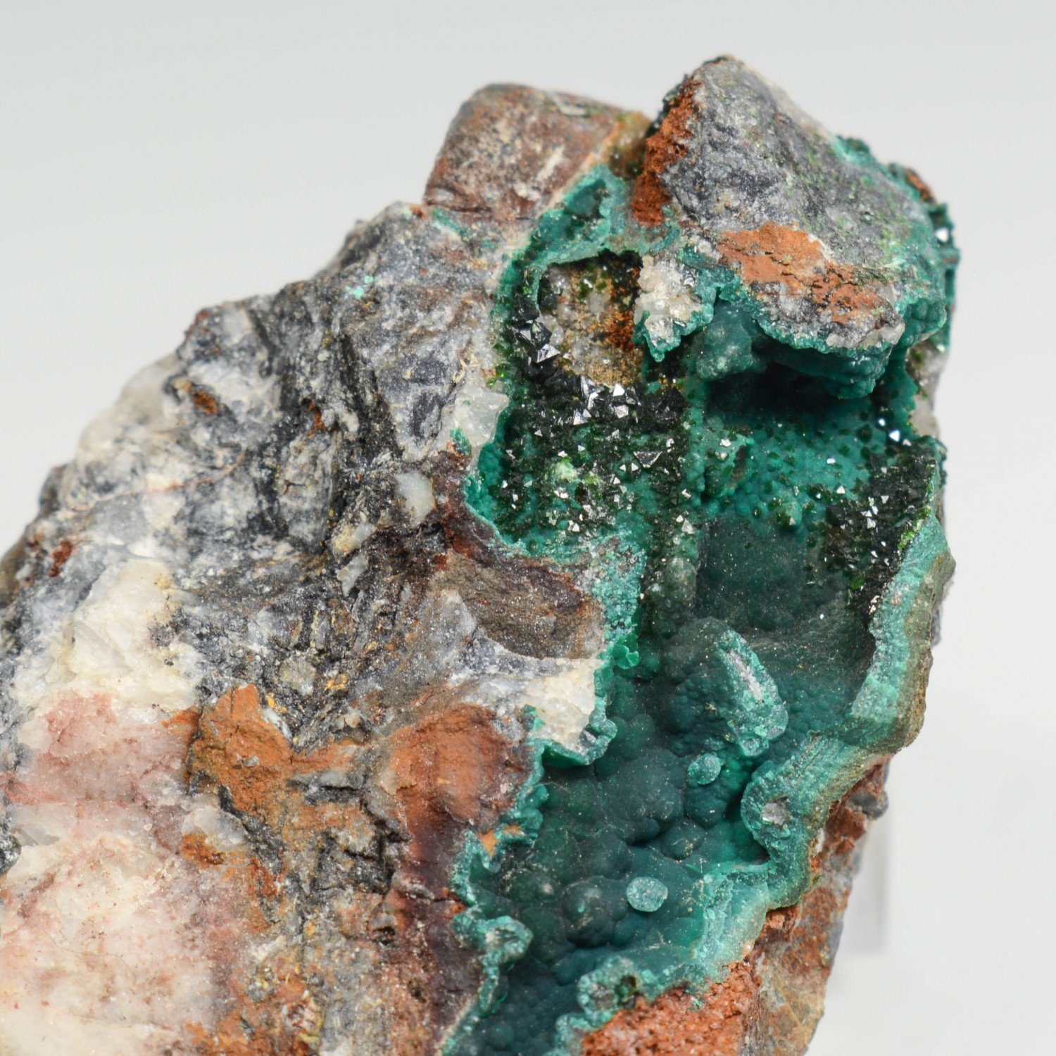 Libethénite and pseudomalachite - Vila Viçosa, Évora district, Portugal