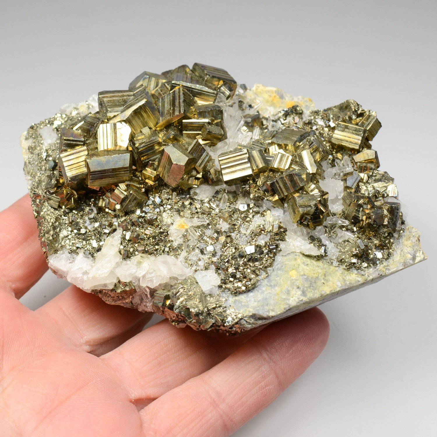 Pyrite and quartz - Kalimantan, Indonesia