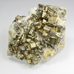 Pyrite and quartz - Kalimantan, Indonesia