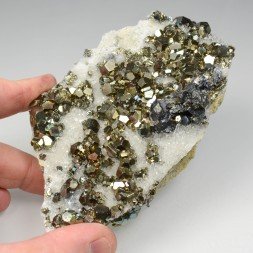 Pyrite, quartz and galena - Kalimantan, Indonesia