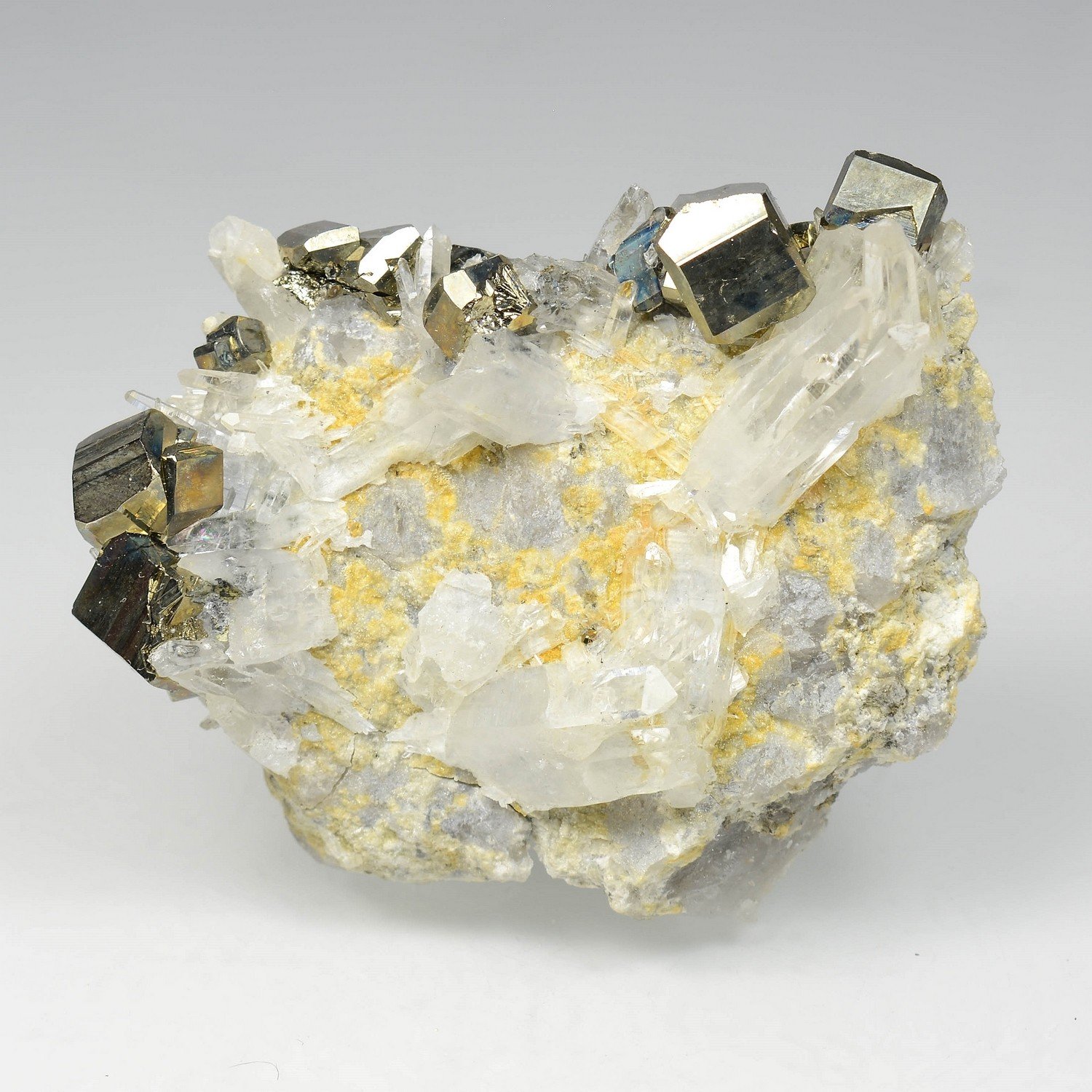 Pyrite and quartz - Kalimantan, Indonesia