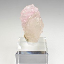 Rose quartz on smoky quartz - Galileia, Minas Gerais, Brazil