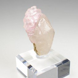 Quartz rose sur quartz fumé - Galileia, Minas Gerais, Brésil