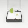PERIDOT Duo - cut stone and crystallised stone