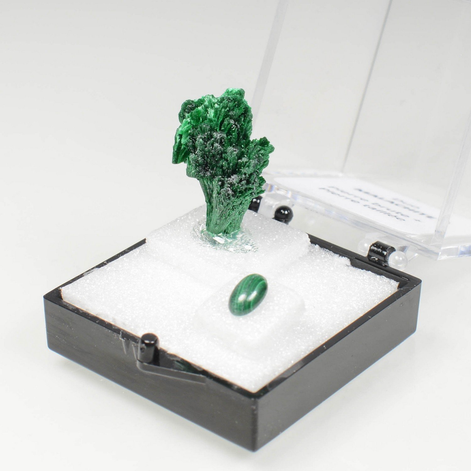 Duo MALACHITE - pierre taillée et pierre cristallisée