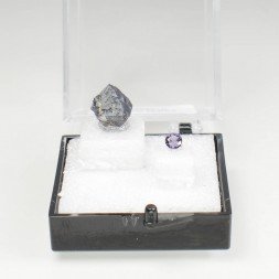 SPINEL Duo - cut stone and crystallised stone