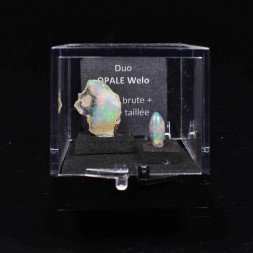 OPAL Duo - cut stone and crystallised stone